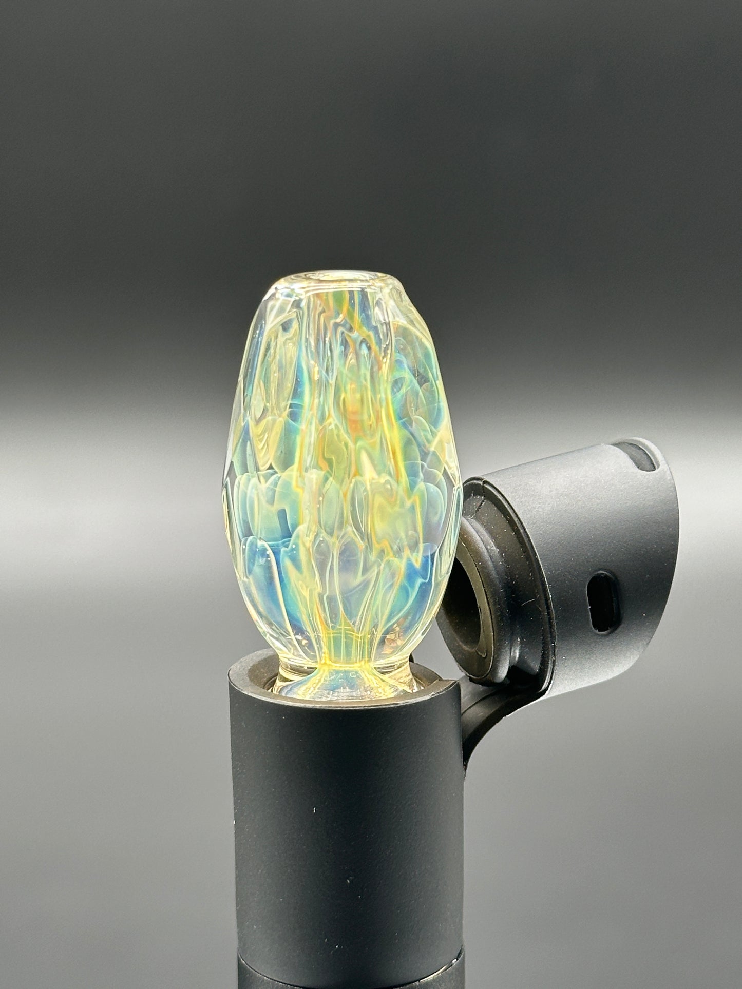 GREEN FOREST GLASS FACETED PIVOT TOP