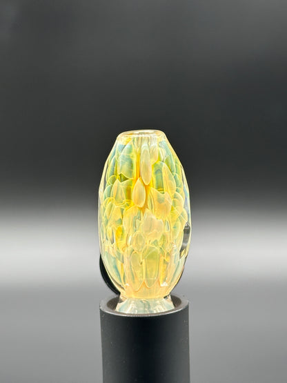 GREEN FOREST GLASS FACETED PIVOT TOP