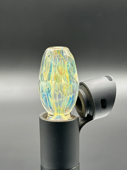 GREEN FOREST GLASS FACETED PIVOT TOP
