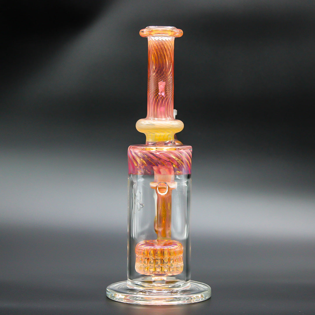 TEXAS HOT GLASS GOLD FUMED BARREL PERC